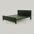 Black Engineered Wood King Size Bed by Zodiya