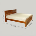 Teak Wood King Size Bed ( Carved Headboard) By Zodiya