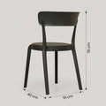 Black Plastic Armless Dining Chair by Zodiya
