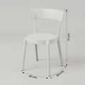 White Armless Plastic Dining Chair by Zodiya