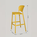 Sono Yellow Plastic Bar Chair By Zodiya