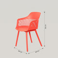 Horch Red Plastic Arm Chair by Zodiya