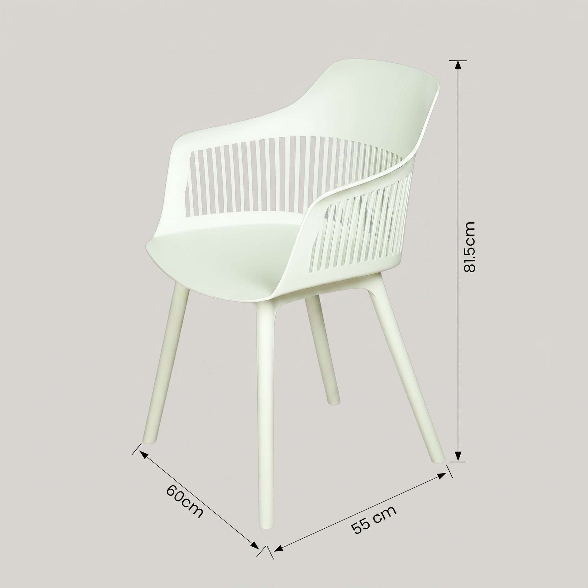 Horch White Plastic Arm Chair by Zodiya