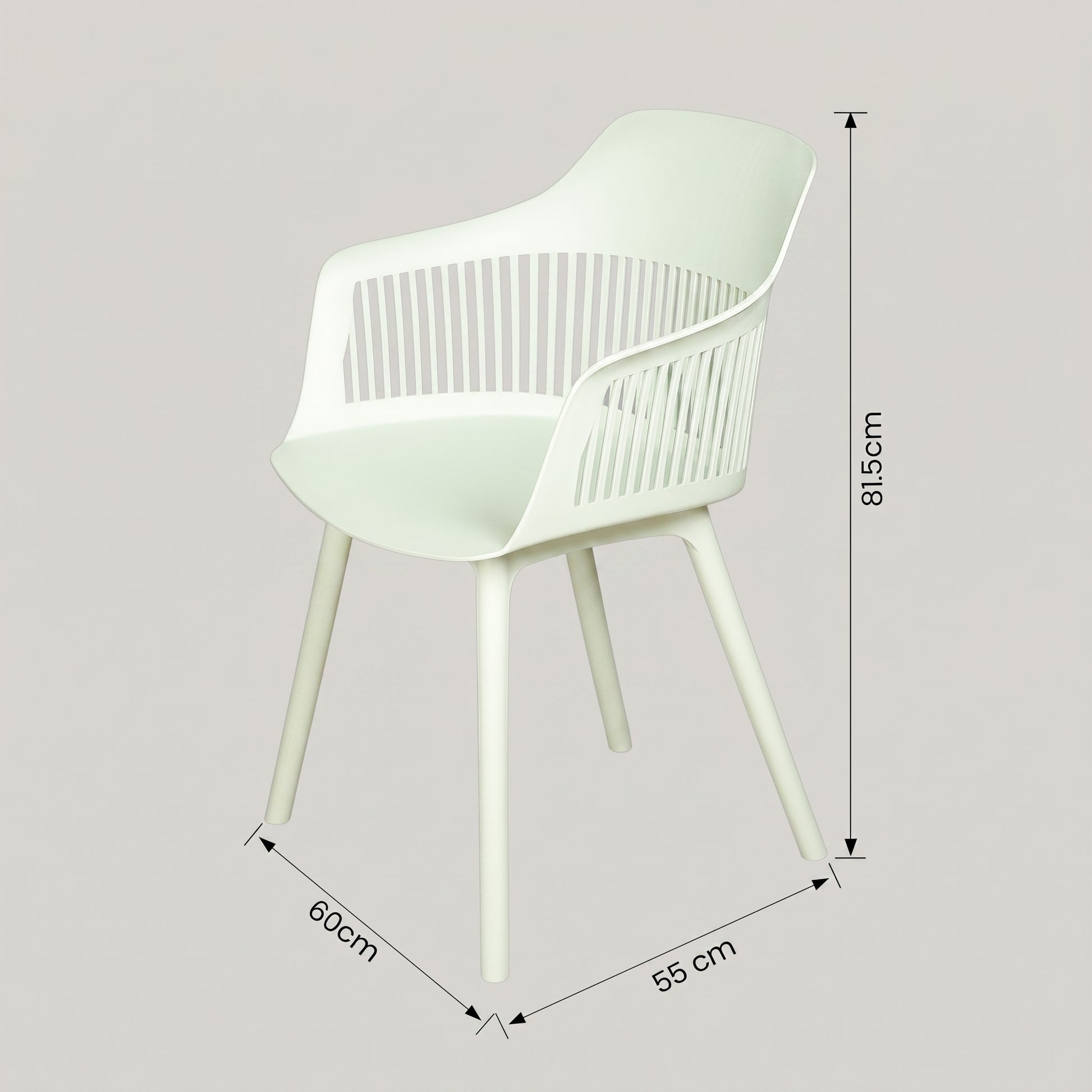 Horch White Plastic Arm Chair by Zodiya-2