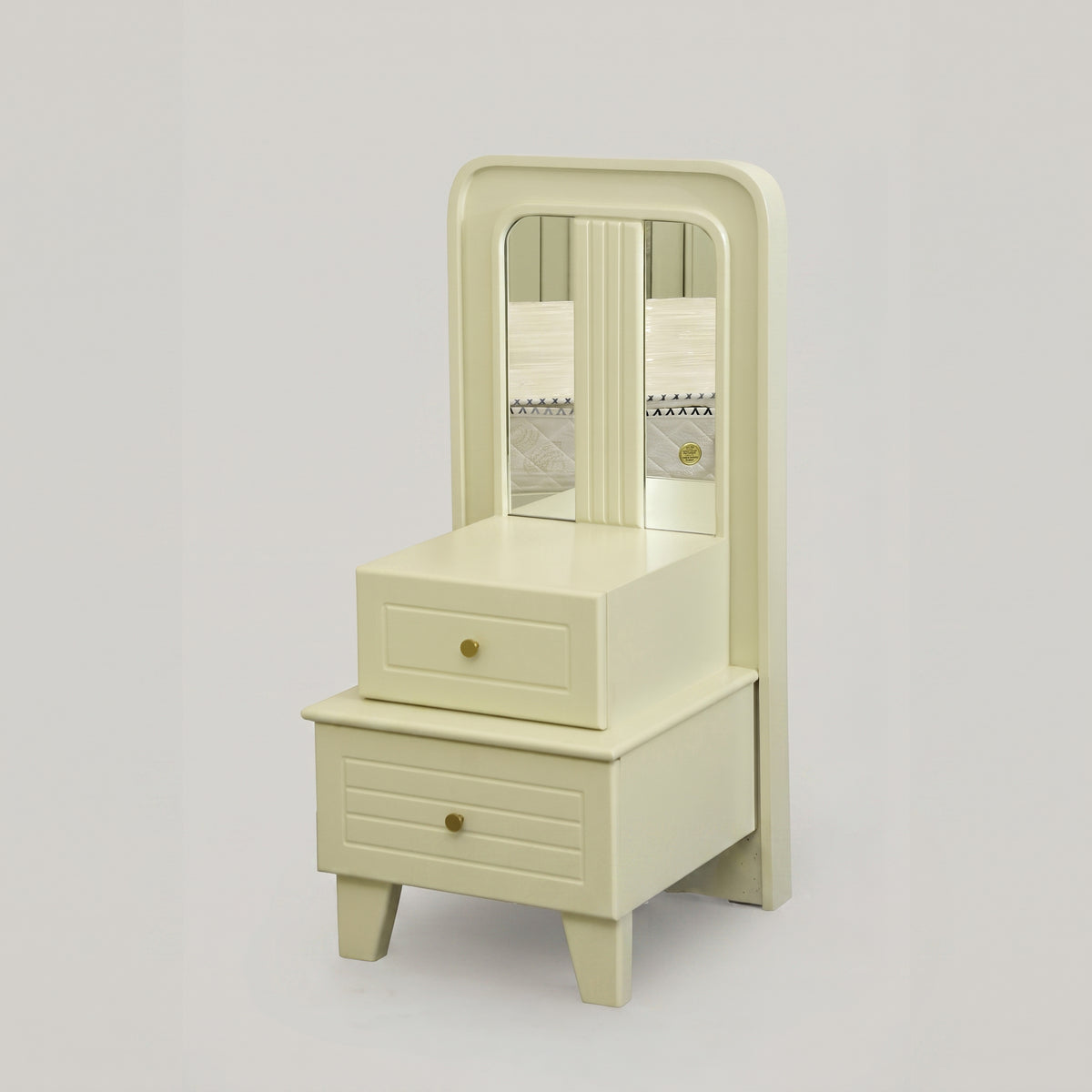 Ivory Arched Dressing Table with 2 Drawers by Zodiya
