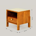 Aura Teak Wooden Bedside by Zodiya