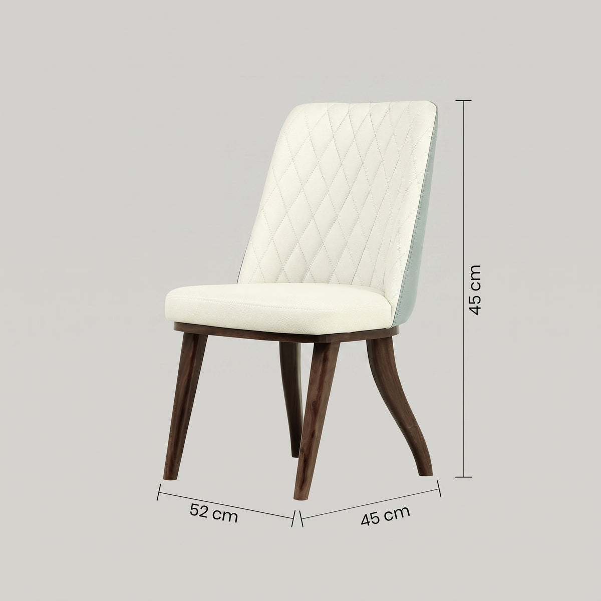 White Fabric Dining Chair By Zodiya