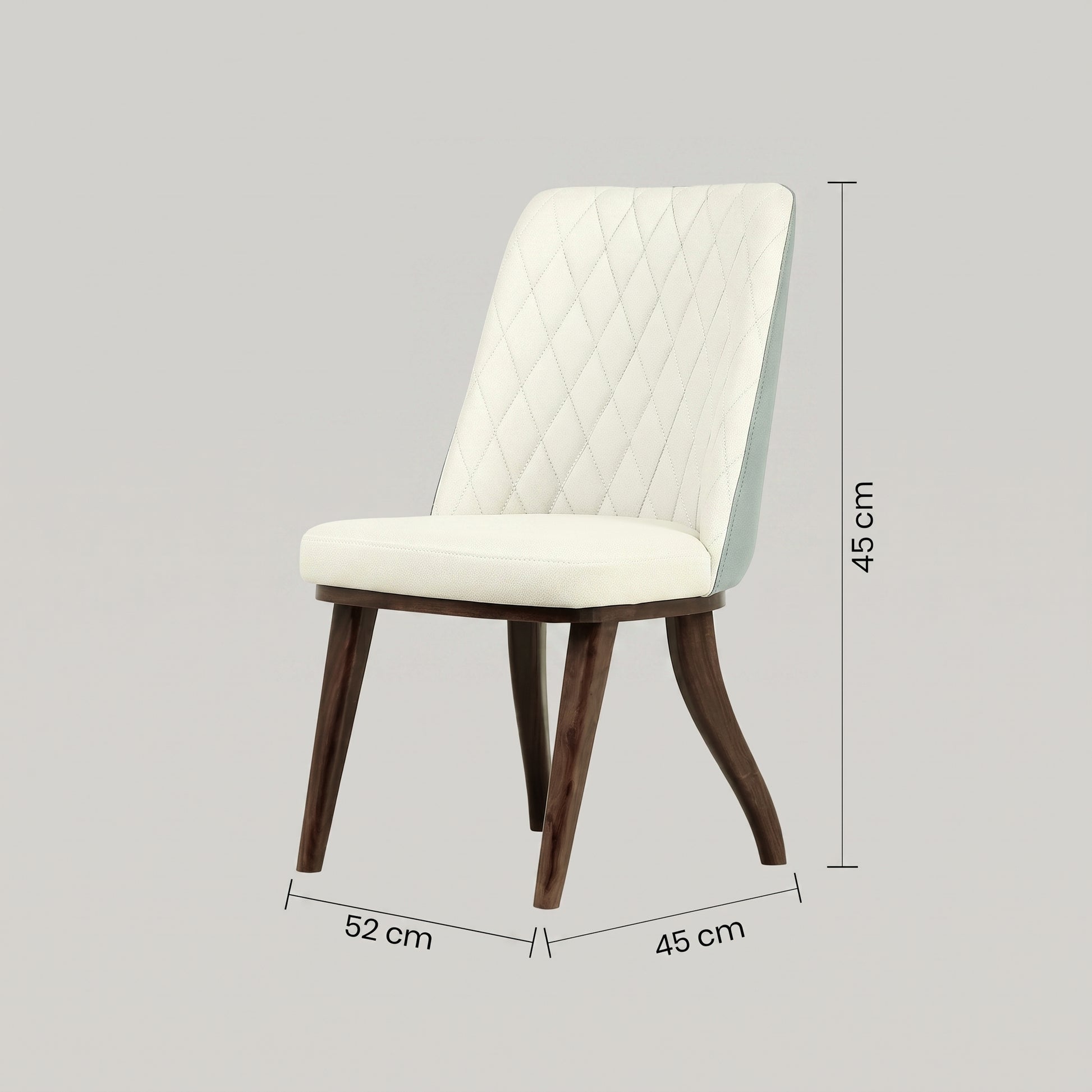 White Fabric Dining Chair By Zodiya-2