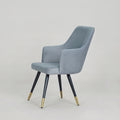 Chic Grey Velvet Dining Arm Chair by Zodiya