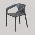 Grey Plastic Dining Arm Chair by Zodiya