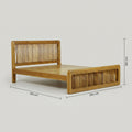 Aurum Wooden Queen Size Bed with Spindle Design By Zodiya
