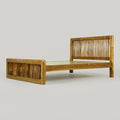 Aurum Wooden Queen Size Bed with Spindle Design By Zodiya