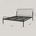 Oblique Metal Queen Size Bed by Zodiya
