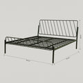 Oblique Metallic King Size Bed by Zodiya