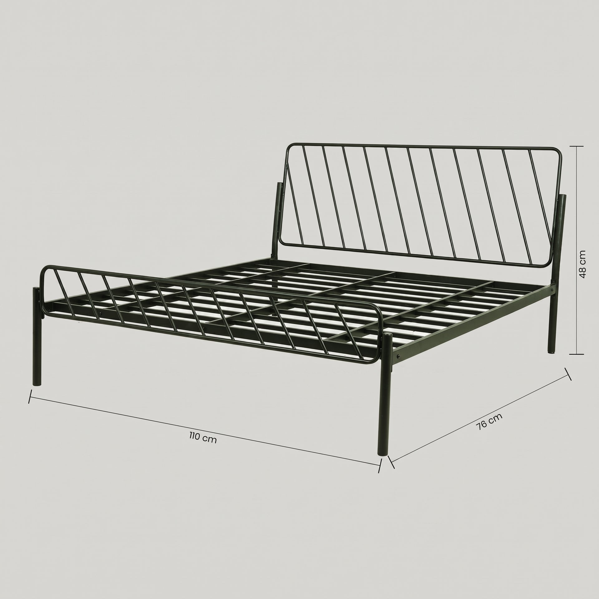 Oblique Metallic King Size Bed by Zodiya