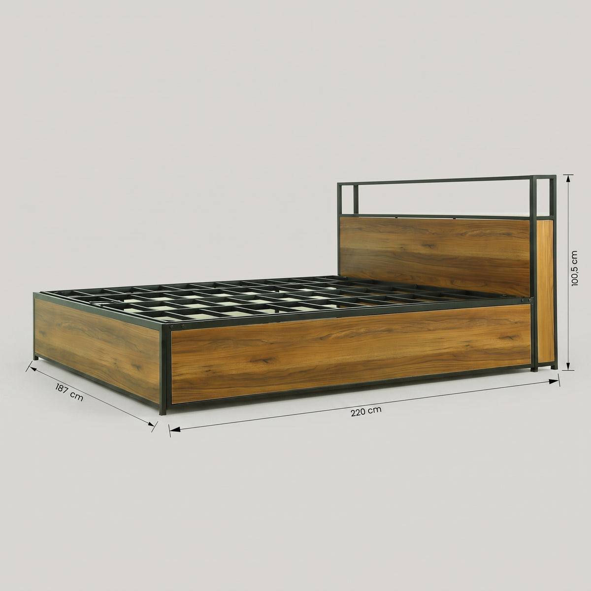 Poise Metal King Size Bed by Zodiya