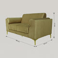 Milton-Magic Beige Velvet 2 Seater Sofa by Zodiya