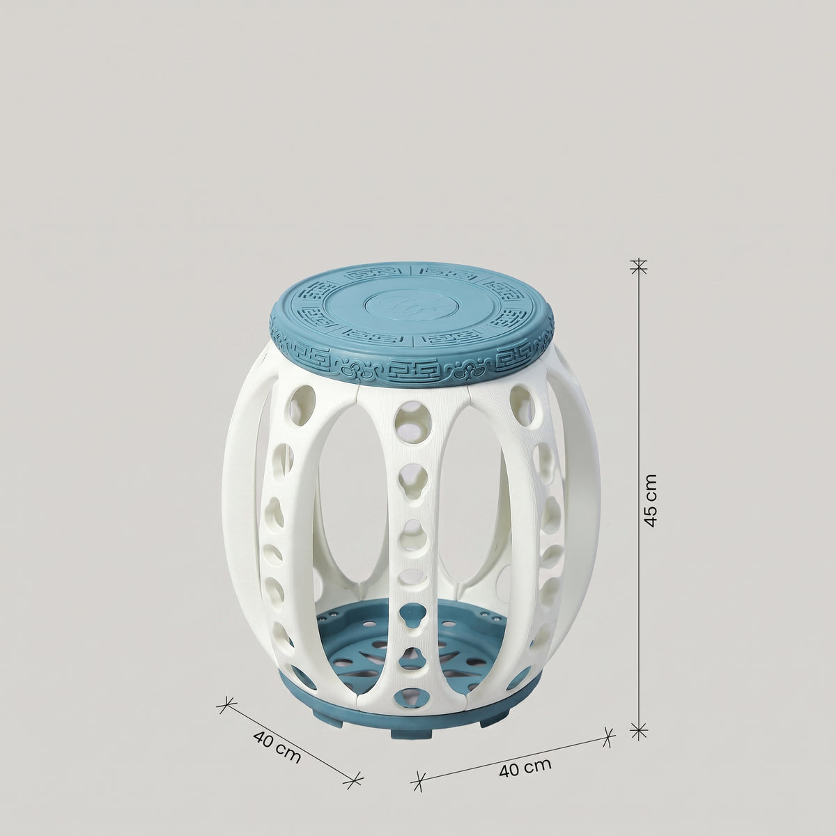 Dark Blue Plastic Foldable Stool By Zodiya