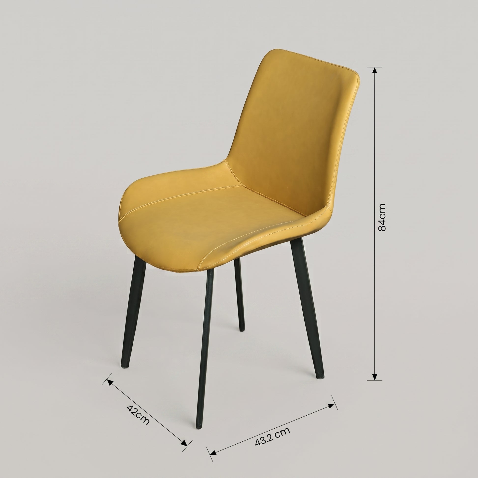 Cruze Brown Leather Dining Chair By Zodiya-2