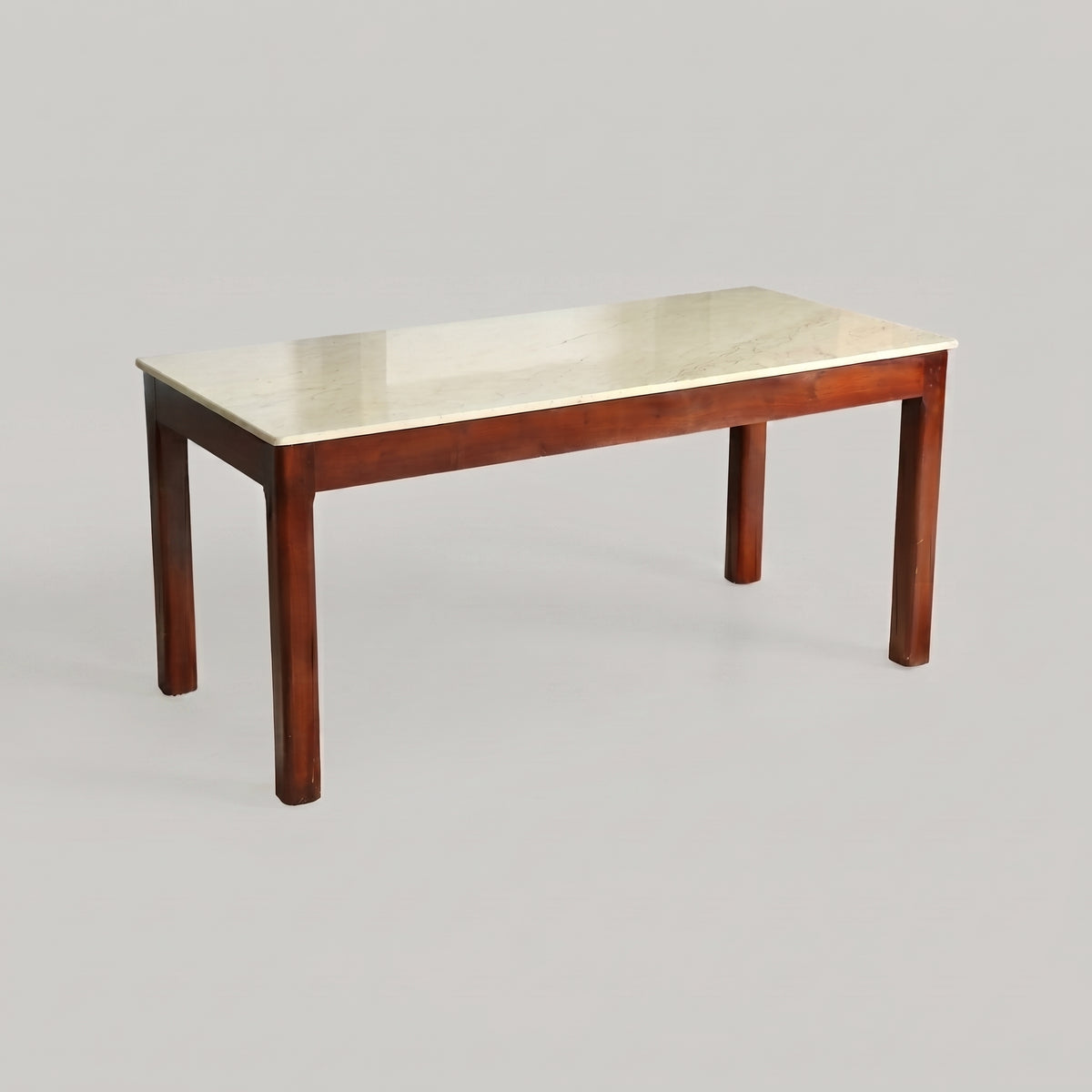 Pearlina Marble Top Wooden Dining Table By Zodiya