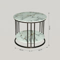2 Layer Round Marble Coffee Table by Zodiya