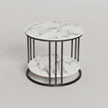 2 Layer Round Marble Coffee Table by Zodiya