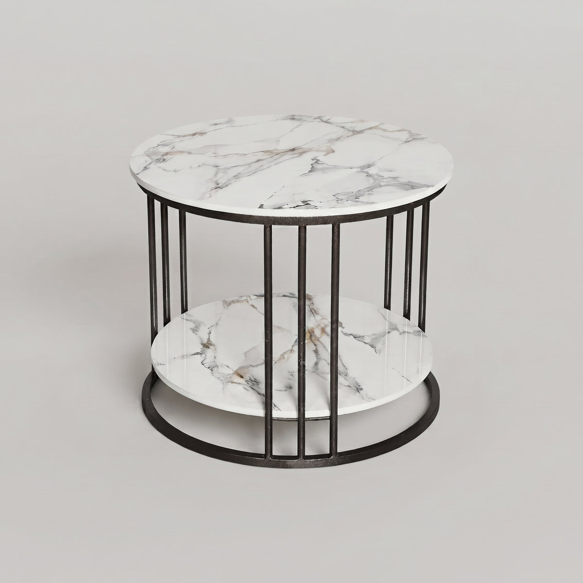 2 Layer Round Marble Coffee Table by Zodiya