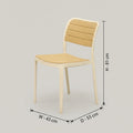 Cream Slatted Outdoor Dining Chair by Zodiya