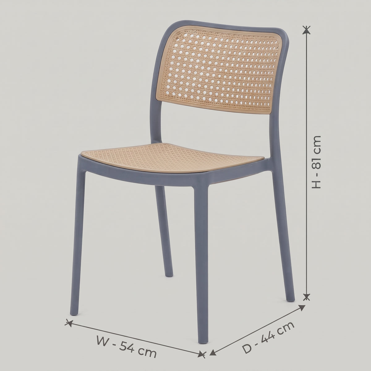 Bravo Grey Rattan Dining Arm Chair by Zodiya
