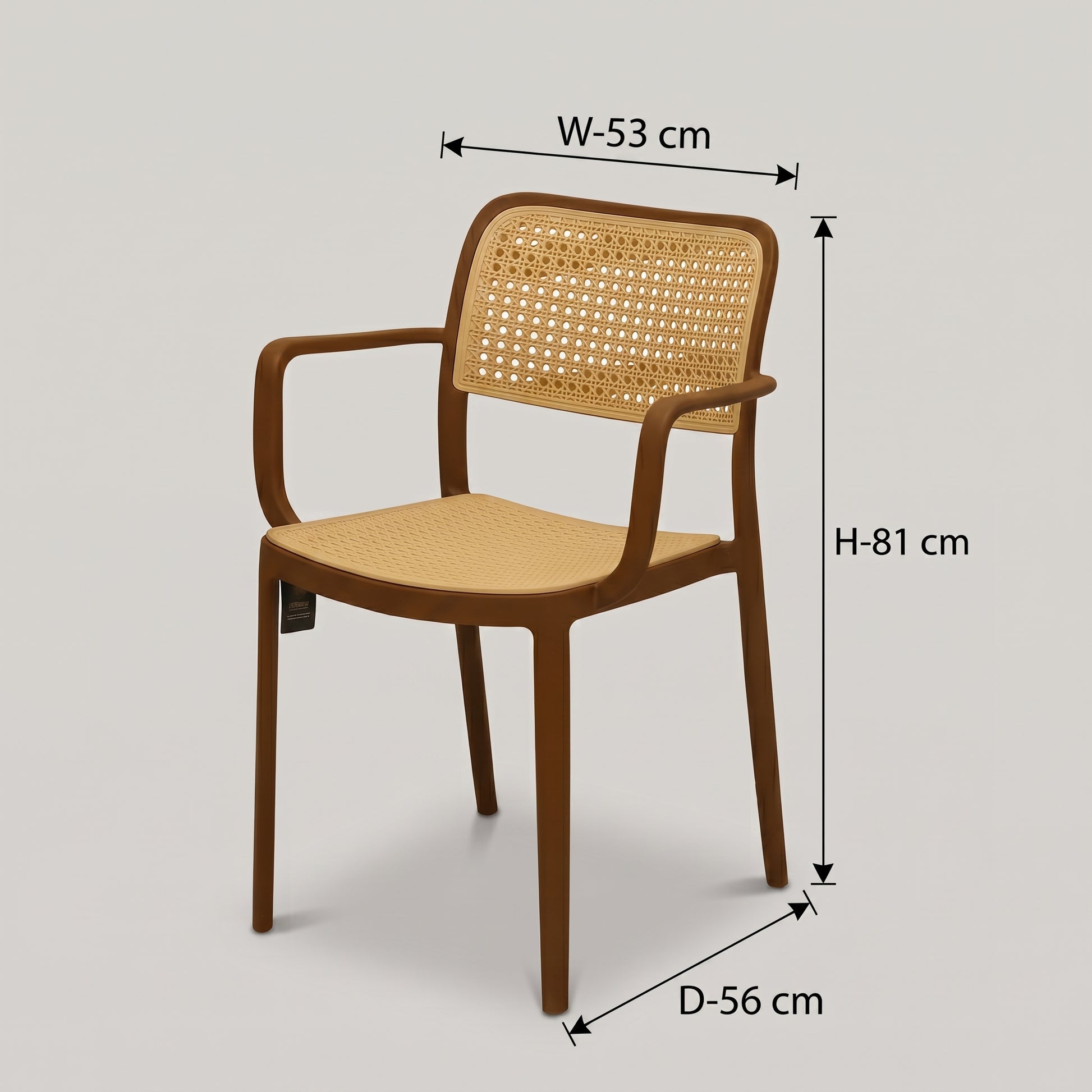 Bravo Brown Rattan Dining Arm Chair by Zodiya-2