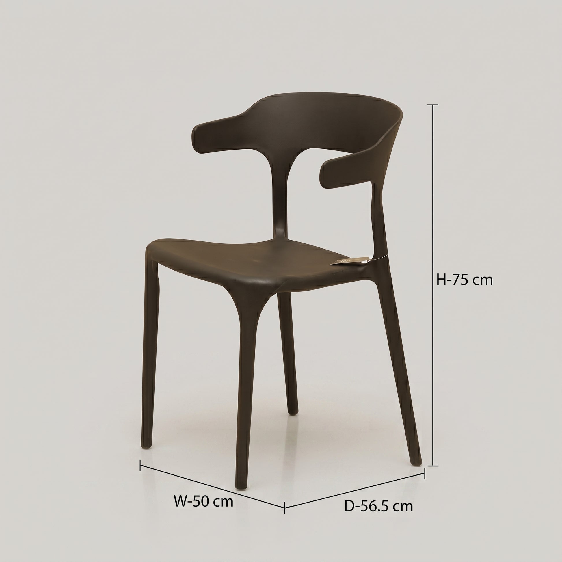 Vision Black Plastic Chair By Zodiya-2