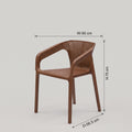 Cube Brown Plastic Outdoor Dining Arm Chair by Zodiya