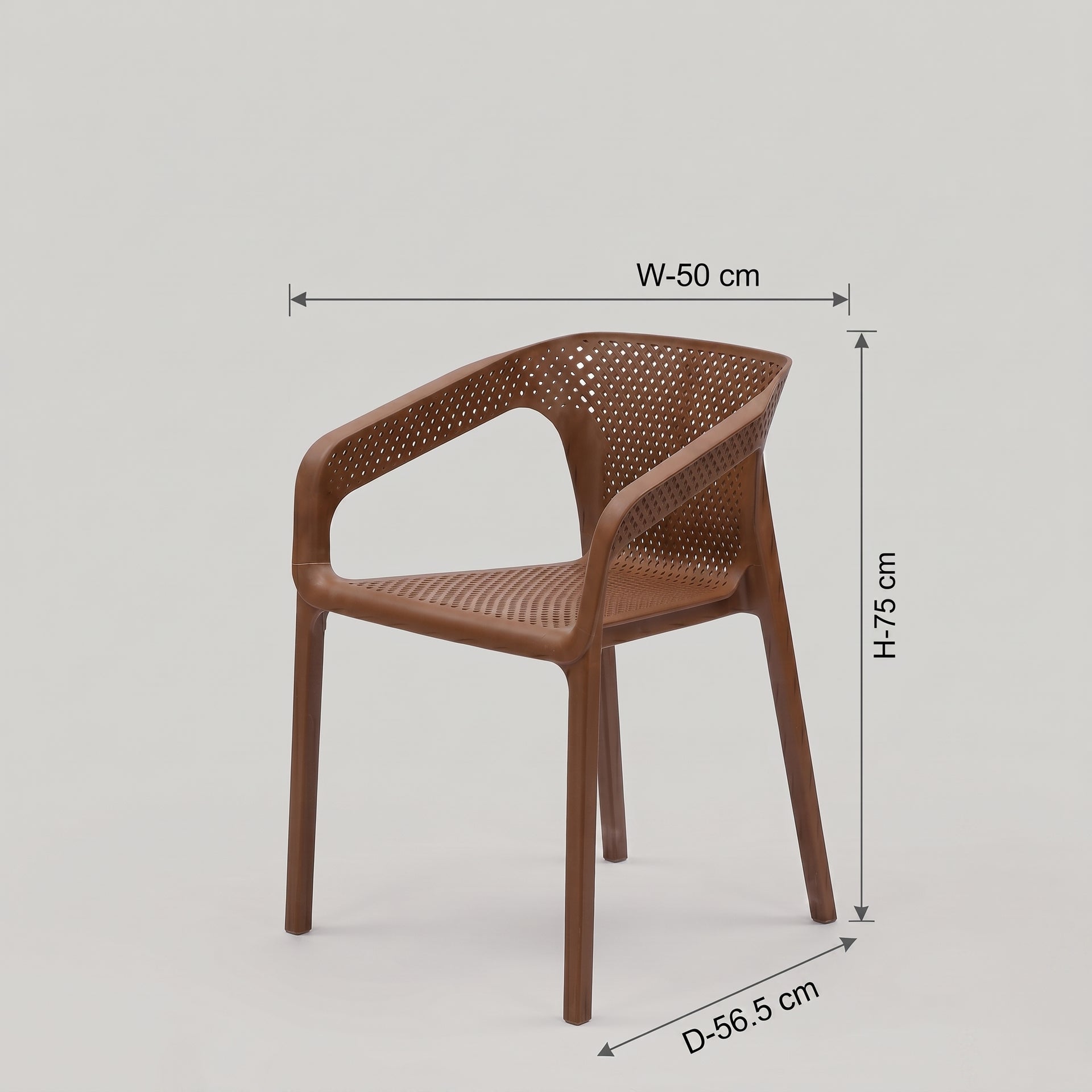 Cube Brown Plastic Chair by Zodiya