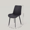 Cruze Black Leather Dining Chair with Meta Legs by Zodiya