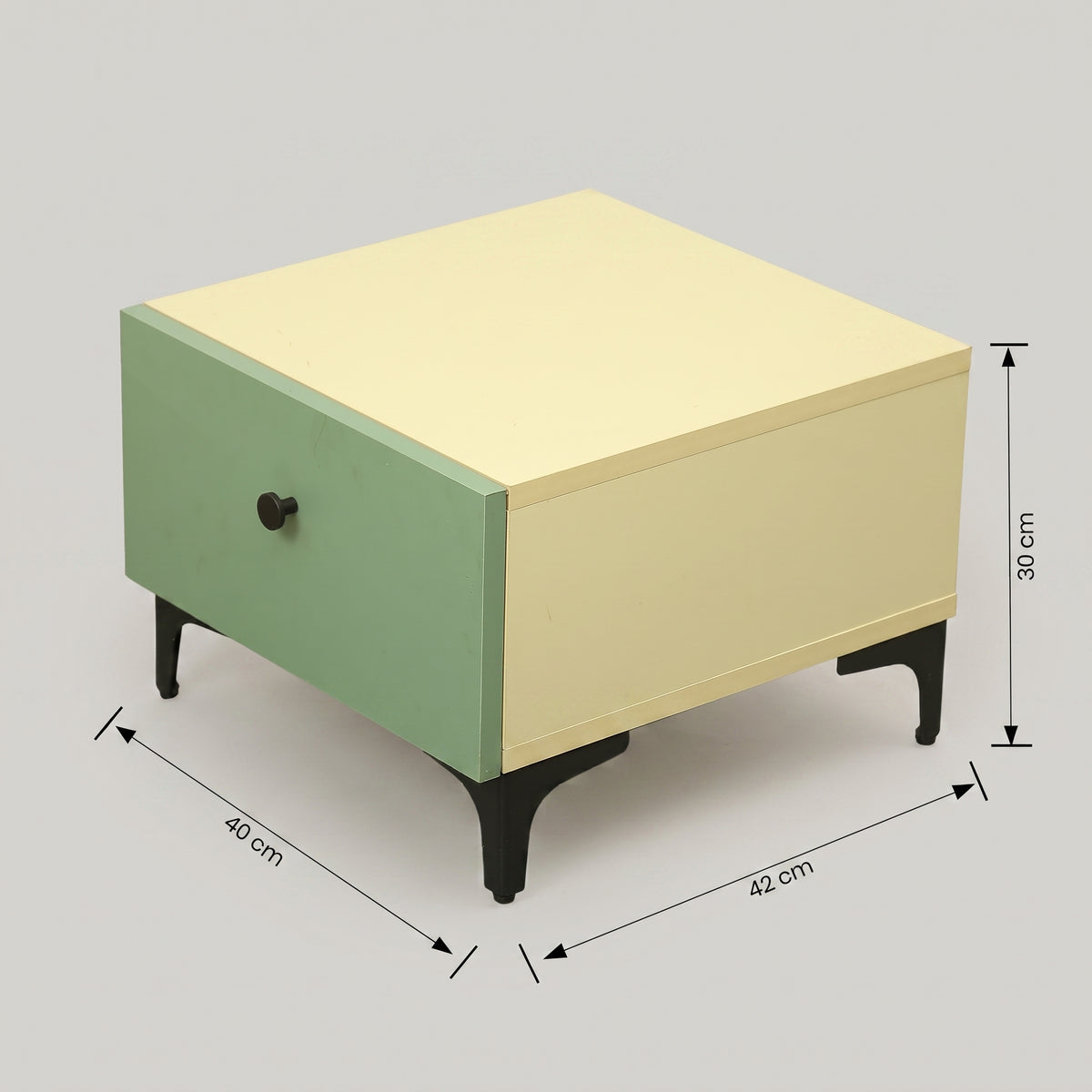 MAKWA Pastel Green Bedside with Storage by Zodiya