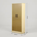 UltraGloss Cream 2 Door Wardrobe by Zodiya