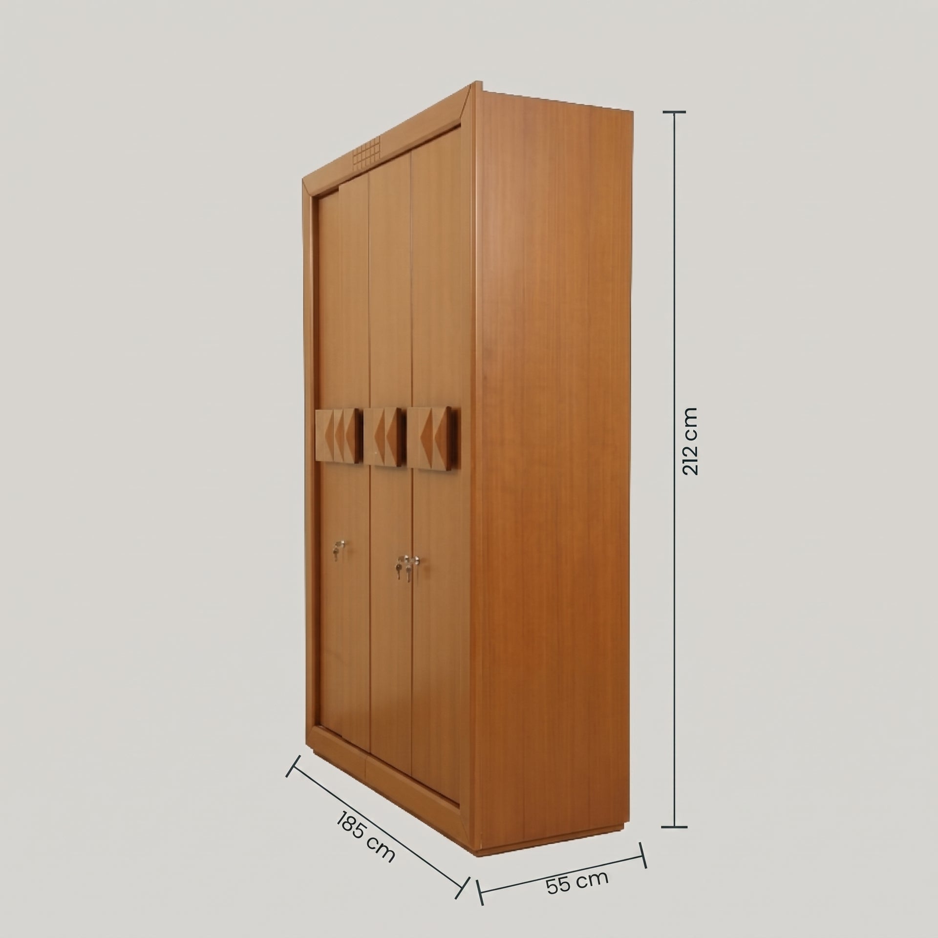 Lunexis Engineered Wood 4 Door Wardrobe by Zodiya