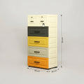 Multicolour 6 Drawer Plastic Storage Cabinet By Zodiya