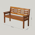 Oakmere Wooden 3 Seater Bench by Zodiya