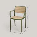 Green Outdoor Patio Plastic Armchair by Zodiya