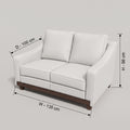 Apholine White 2 Seater Sofa by Zodiya