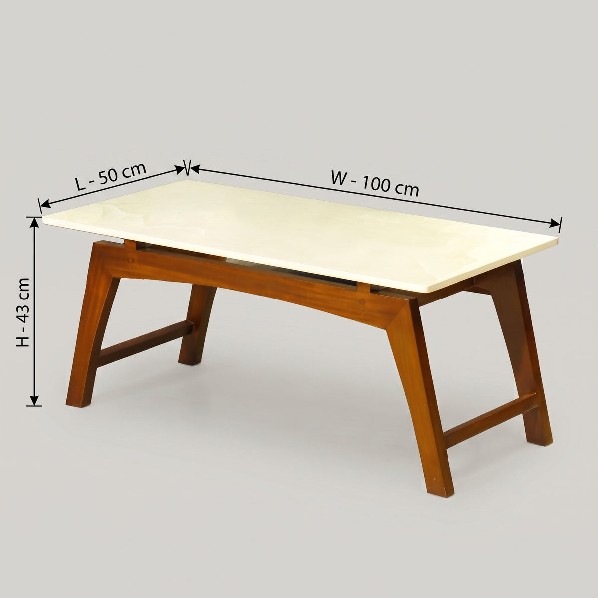 Zerethon Square Marble Wooden Coffee Table by Zodiya