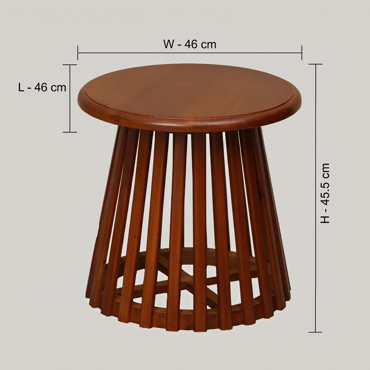 Florence Round Wooden Coffee Table by Zodiya