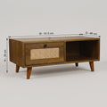 Orvanta Round White Coffee Table with Wooden Base by Zodiya