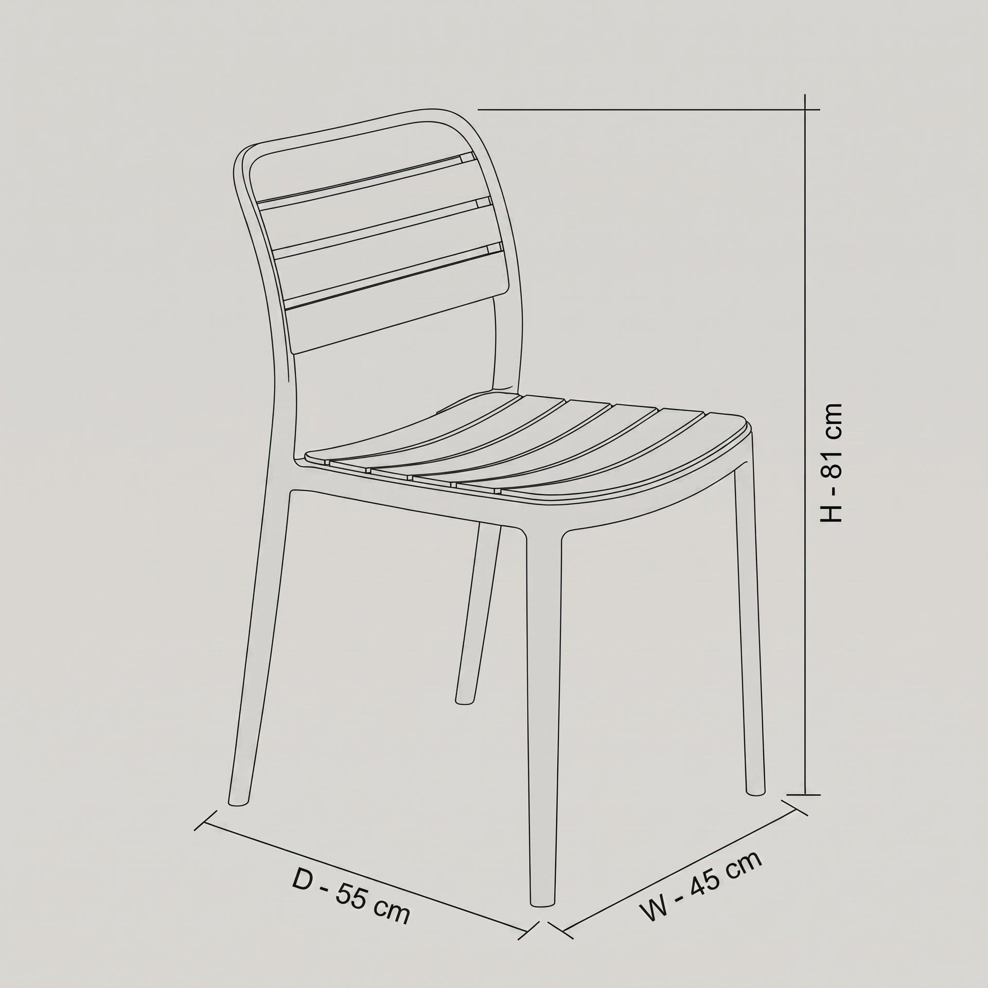 Grey Frame Pastic Chair by Zodiya
