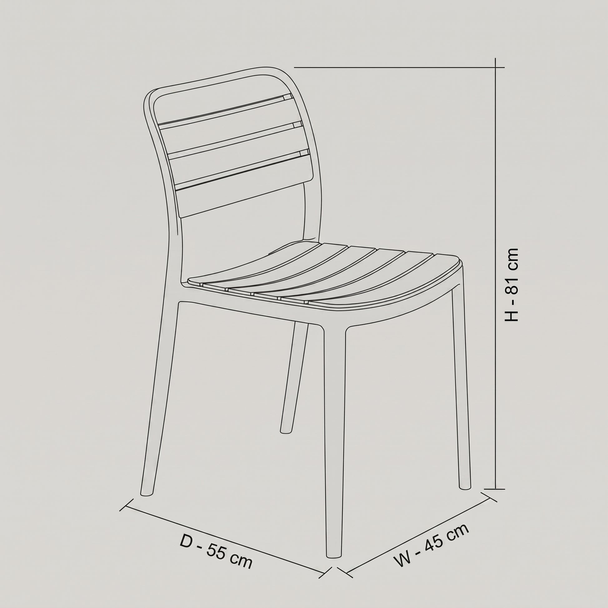 Grey Frame Pastic Chair by Zodiya-2