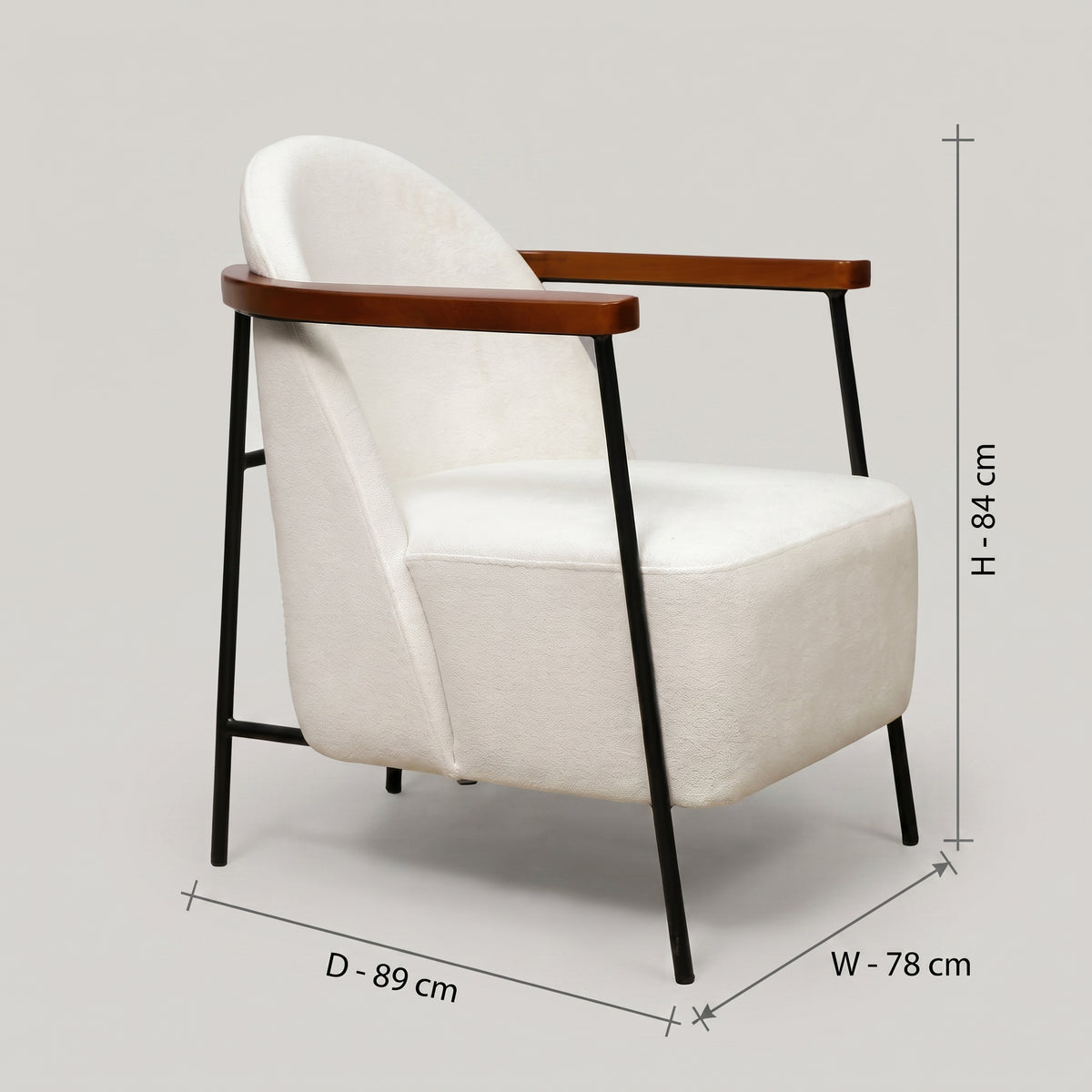 Cream Accent Chair by Zodiya