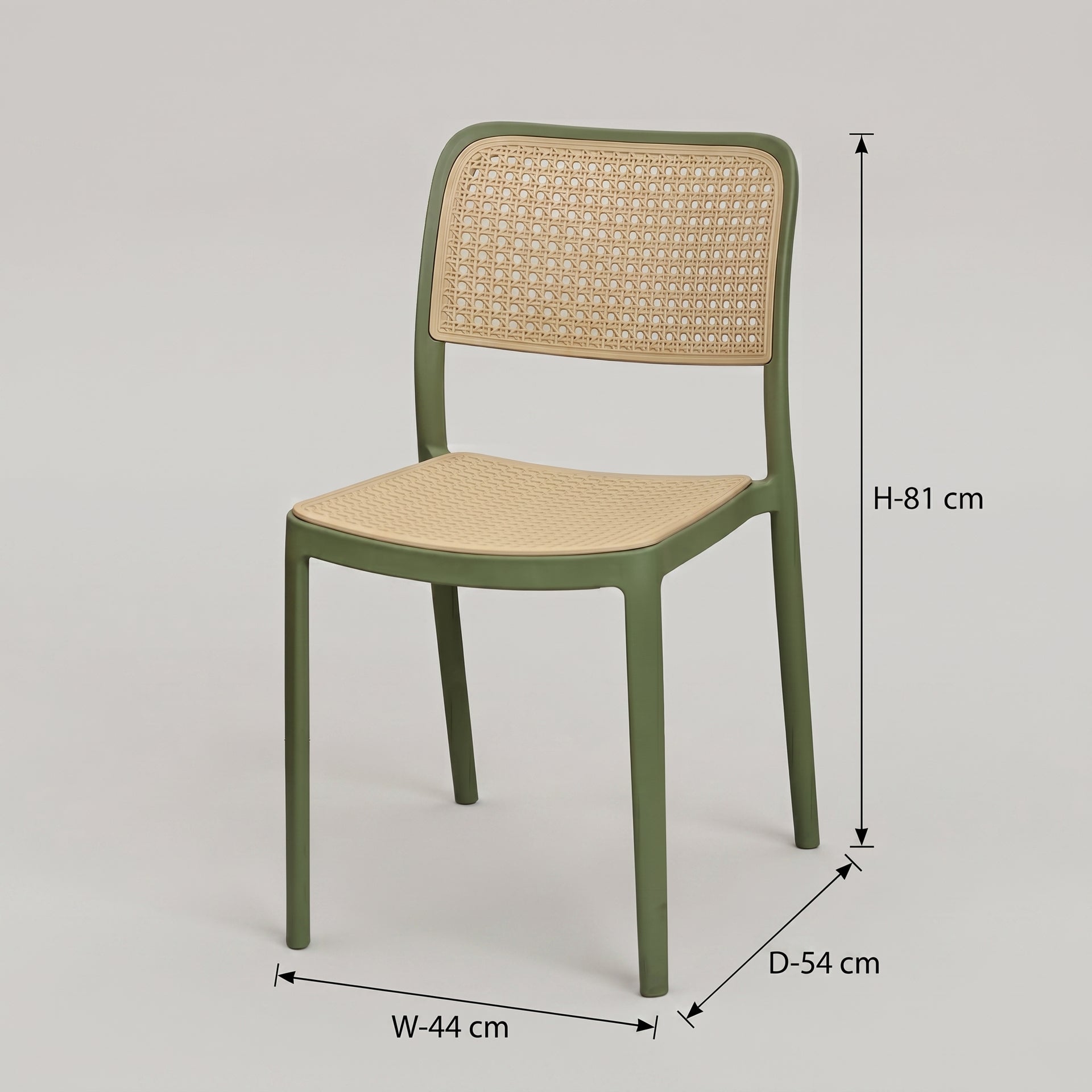 Bravo Green Frame Plastic Chair by Zodiya