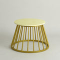 Marble Top Coffee Table Set of 2 with Gold Base by Zodiya