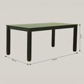 Black Wooden Top 6 Seater Dining Table by Zodiya